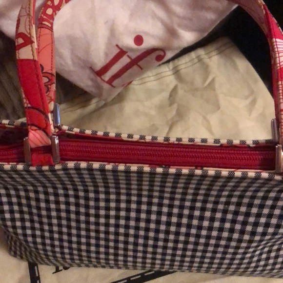 Checkered vintage bag by Isabella Fiore - Picture 6 of 8